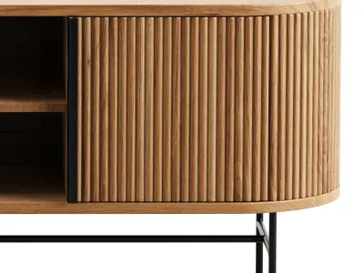 TV cabinet in Vienna mango wood two-door 3D model