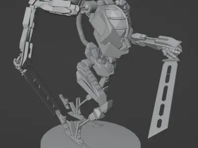 Double Sword Mech 3D model