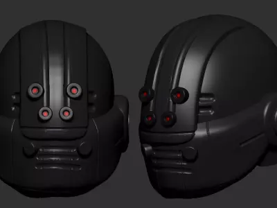 helmet high poly sculpt 3d printable ver 7 3D model 3D model 124