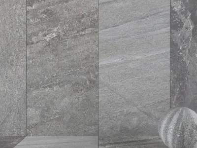 Stone Wall Tiles Santorini Grey 120x270 Set 2 Texture
