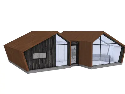 Tiny House 3D Model Modern Architecture IFC SKP OBJ FBX GLB 3D model