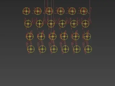 Ellipse chandelier with lights hanging from it 3D model