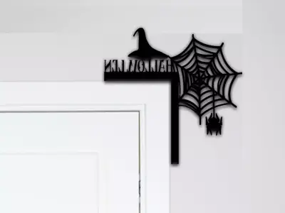 Spider Door Corner Decor 3D print model 3