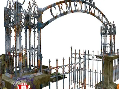 graveyard gate 3D model