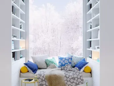 Cozy corner set 01  3D model