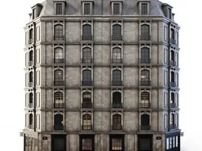 Tenement Building Low-poly 3D model
