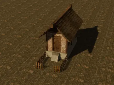 Medieval House 15 Free low-poly 3D model