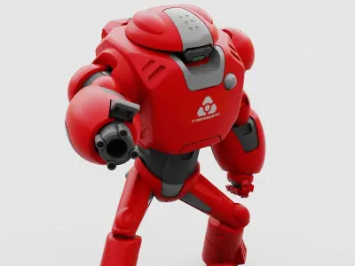 BATTLE DROID XZERON RIGGED 3D model