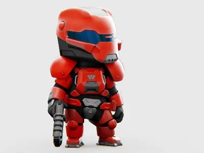TOON TROOPER IGOR  RIGGED 3D model