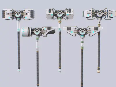 Scifi hammer collection 3D Model Pack
