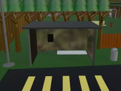 Urban Park Assets  Low Poly 3D Models 3D model