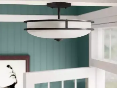 Roberson Light Semi Flush Mount 3D model