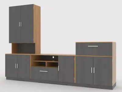 tv stand 68 Low-poly 3D model