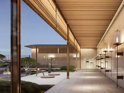 Japanese Chinese nspired Roof Garden skp LUMION 3D Model  3D model
