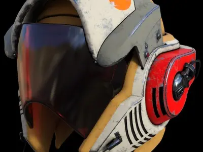 V-Wing Pilot Helmet 3D model