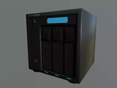 Server Rack Low-poly 3D model