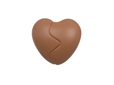 Broken Heart v1 005 Low-poly 3D model