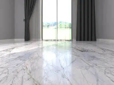 Marble Floor Museum Supreme White 60x120 Set 3 Texture