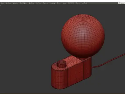 TALA ALUMINA TABLE LAMP WITH SPHERE  Low-poly 3D model