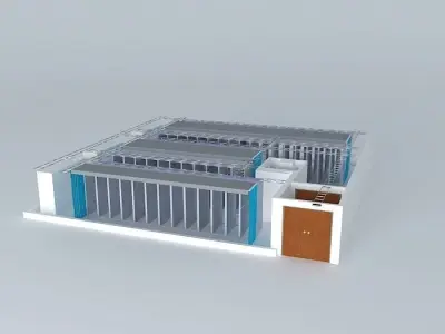 Data Center Room 3D model