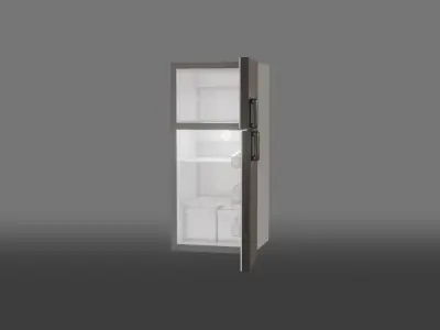 fridge open refrigerator Low-poly 3D model