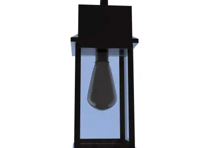 Outdoor Wall Lantern 3d Model  PBR   FBX OBJ GLB USD Free low-poly 3D model