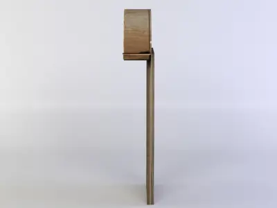 Door wooden floor lamp Low-poly 3D model