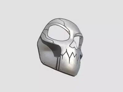 Scifi Skull Mask A02 - Fantasy Character Design Low-poly 3D model