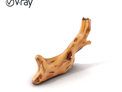 Driftwood with Copper Accents Model Pack Low-poly 3D model