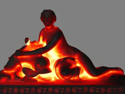 lava statue Low-poly 3D model