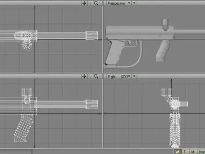 Paintball Marker - Woodsball Type 1 3D model