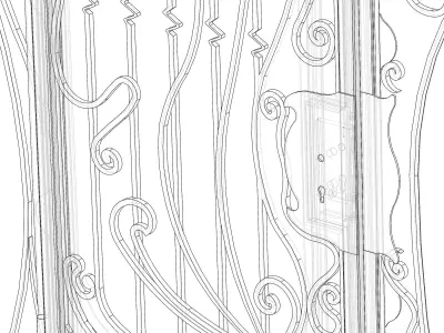 French art new door 3D model