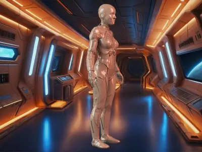 Cyborg Clay Low Poly Low-poly 3D model