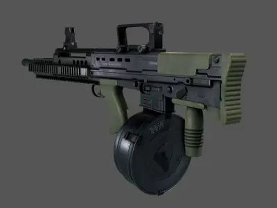 L86 Light Machine Gun  Low-poly 3D model