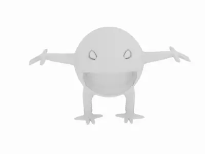 Sphere Space Monster Low-poly 3D model