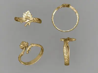 Last Leaf Ring 3D print model