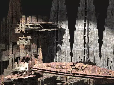 Mega City Space Station Kit bash 4 3D model