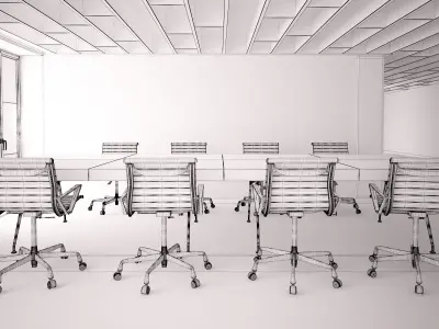 Office - Conference Room Table 08 3D model