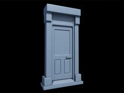 Stylized Door Base Mesh Vol 2 Low-poly 3D model