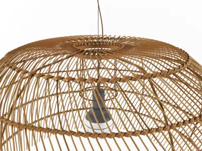 Rattan lamp couleur locale 3D model