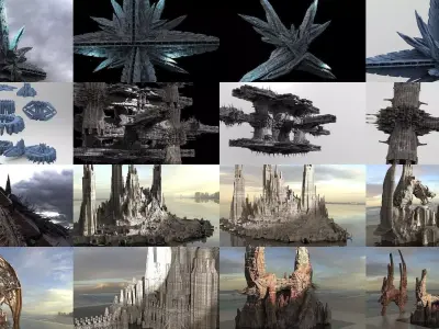 Ancient Monoliths Collection 1 3D Model Pack