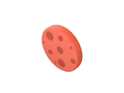 New Moon Emoji v1 003 Low-poly 3D model