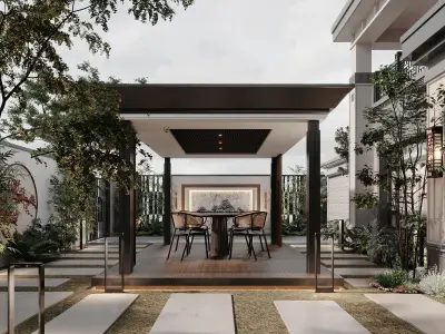 chinese courtyard 3D model