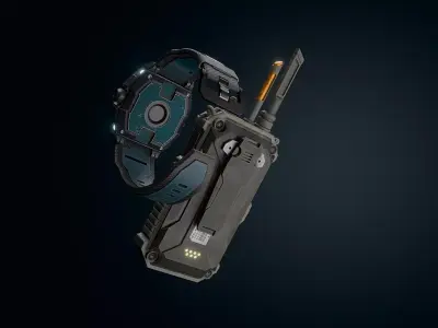 Core Link X - Tactical Radio and Smartwatch Bundle Low-poly 3D model
