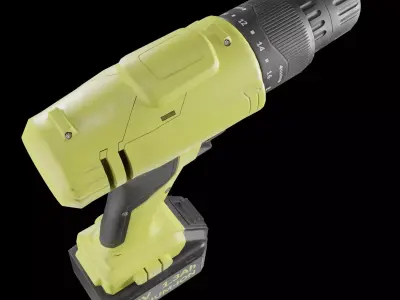 Cordless Drill 18V  Blender Render Scene 3D model