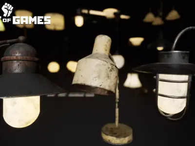 Lighting Props Pack Low-poly 3D model