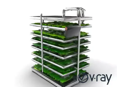 Vertical Urban Farming Silo model pack Low-poly 3D model