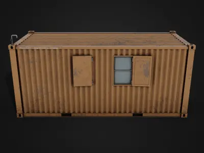 Container For Workers Low-poly 3D model