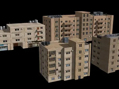 middle east buildings 5 3D model