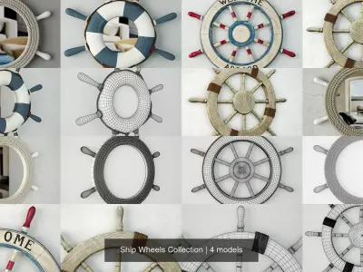 Ship Wheels Collection 3D Model Pack